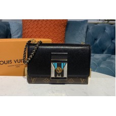 Louis Vuitton M44916 LV Pochette LV Thelma Bags Black grained calfskin leather and Monogram canvas