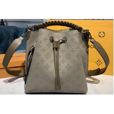 Louis Vuitton M55799 LV Muria bucket bag in Grey Mahina Calf leather