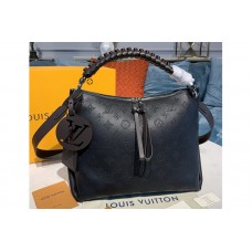 Louis Vuitton M56073 LV Beaubourg Hobo MM bag in Black Mahina calf leather