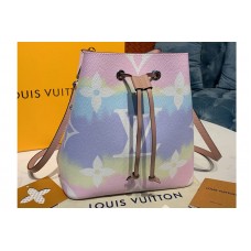 Louis Vuitton M45124 LV Escale NeoNoe MM Bucket Bags in Pastel Monogram Canvas