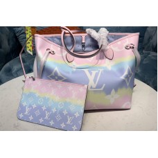 Louis Vuitton M45270 LV Escale Neverfull MM tote Bag Pastel Pink Monogram Canvas