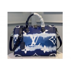 Louis Vuitton M45146 LV Escale Speedy Bandouliere 30 Blue Monogram coated canvas