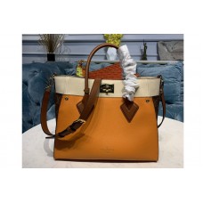 Louis Vuitton M56077 On My Side tote bag IN Yellow Calf leather and Monogram Canvas