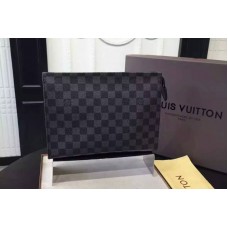 Louis Vuitton N47545 Damier Ebene Canvas Handbag Ebony LV