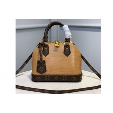 Louis Vuitton M40302 LV Alma BB Bag in Brown Epi Leather and Monogram Canvas