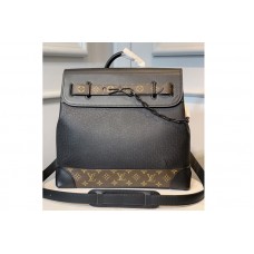 Louis Vuitton M44473 LV Steamer PM Bag in Taiga Leather And Monogram Canvas