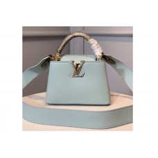 Louis Vuitton M55922 LV Capucines Mini handbag In Green Taurillon leather