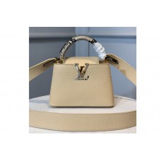 Louis Vuitton M55923 LV Capucines Mini handbag In Yellow Taurillon leather