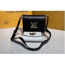 Louis Vuitton M50332 LV Twist PM chain bag in White/Black Epi leather