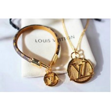 Louis Vuitton M6572F Lvxlol LV Diamond Bracelet and Necklace