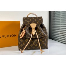 Louis Vuitton M45501 LV Montsouris PM backpack In Monogram canvas and cowhide leather