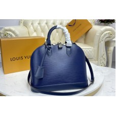 Louis Vuitton M40302 LV Alma PM handbag in Blue Epi Leather