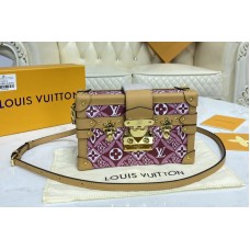 Louis Vuitton M57212 LV Since 1854 Petite Malle handbag in Red Jacquard Since 1854 textile