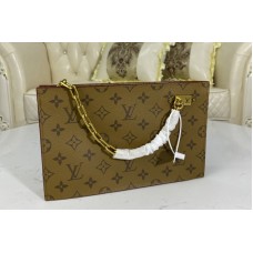 Louis Vuitton M55646 LV Chain Clutch in Monogram coated canvas