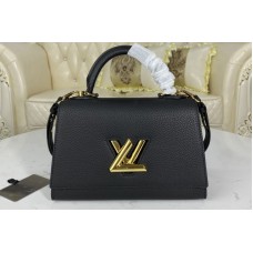 Louis Vuitton M57093 LV Twist One Handle PM handbag in Black Taurillon leather