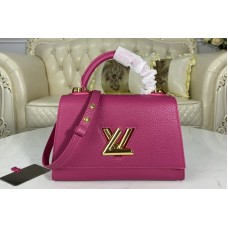 Louis Vuitton M57096 LV Twist One Handle PM handbag in Orchidée Pink Taurillon leather