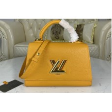 Louis Vuitton M57136 LV Twist One Handle PM handbag in Saffron Taurillon leather