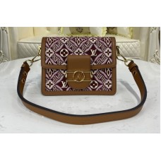 Louis Vuitton M57172 LV Since 1854 Dauphine Mini handbag in Bordeaux Jacquard Since 1854 textile