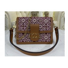 Louis Vuitton M57211 LV Since 1854 Dauphine MM handbag in Bordeaux Red Jacquard Since 1854 textile