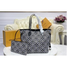 Louis Vuitton M57230 LV Since 1854 Neverfull MM tote bag in Gray Jacquard Since 1854 textile