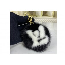 Louis Vuitton M69563 LV Fur bag charm and key holder on Black