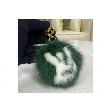 Louis Vuitton M69563 LV Fur bag charm and key holder on Green