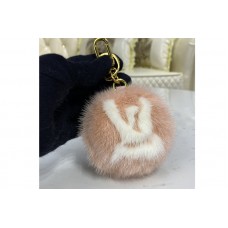 Louis Vuitton M69563 LV Fur bag charm and key holder on Pink