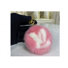 Louis Vuitton M69563 LV Fur bag charm and key holder on Pink