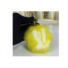 Louis Vuitton M69563 LV Fur bag charm and key holder on Yellow