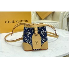 Louis Vuitton M57447 LV Noé Purse bag in Blue Jacquard Since 1854 textile