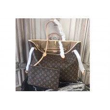 Louis Vuitton M40990 Neverfull GM Monogram Canvas with Beige interior