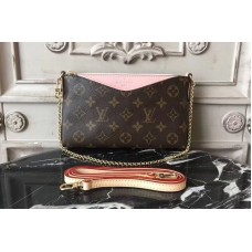 Louis Vuitton M44037 Pallas Clutch Monogram Canvas Bags Pink