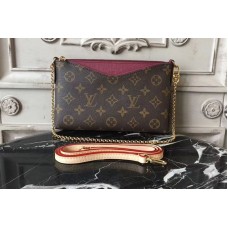 Louis Vuitton M44058 Pallas Clutch Monogram Canvas Bags Rosy