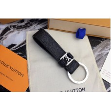 Louis Vuitton M62709 LV Dragonne Key Holder Monogram Eclipse Canvas Silver Hardware