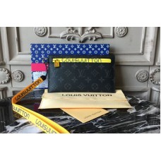 Louis Vuitton M68003 Ribbon Pouches PM Monogram Eclipse Canvas Black