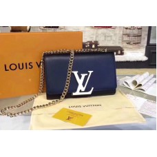 Louis Vuitton M41279 LV Smooth Calfskin Chain Louise MM Bags Black