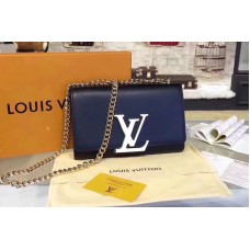 Louis Vuitton M41279 LV Smooth Calfskin Chain Louise MM Bags Blue