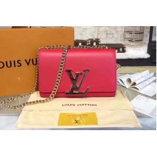 Louis Vuitton M41279 LV Chain Louise MM Bags Smooth Calfskin Leather Red