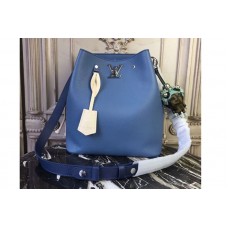 Louis Vuitton M51413 Lockme Bucket Bags Soft Calfskin Blue