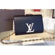 Louis Vuitton M94335 Smooth Calfskin Chain Louise GM Bags Black