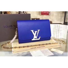 Louis Vuitton M94335 Smooth Calfskin Chain Louise GM Bags Blue