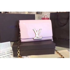 Louis Vuitton M94425 Patent Calfskin Chain Louise GM Bags Pink