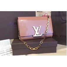 Louis Vuitton M94425 Patent Calfskin Chain Louise GM Bags Pink