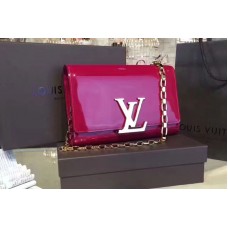 Louis Vuitton M94425 Patent Calfskin Chain Louise GM Bags Red