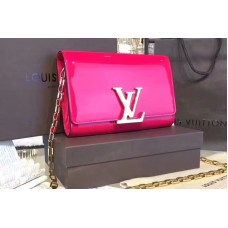 Louis Vuitton M94425 Patent Calfskin Chain Louise GM Bags Rosy