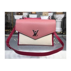 Louis Vuitton M51490 LV Mylockme Bags Soft Calfskin Rosy/Pink/Beige