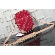 Louis Vuitton M45236 LV Monogram Denim X Supreme Bags Red