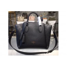 Louis Vuitton M55031 LV Mahina Leather Haumea Bags Black