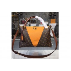 Louis Vuitton M43951 LV V Tote MM Monogram Canvas Bags Safran