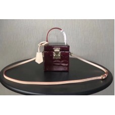 Louis Vuitton M52464 LV Bleecker Box Monogram Vernis Wine